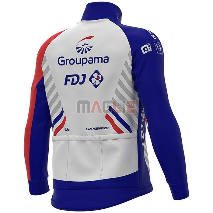 Maglia Groupama-FDJ Manica Lunga 2020 Bianco Scuro Blu Rosso - Clicca l'immagine per chiudere